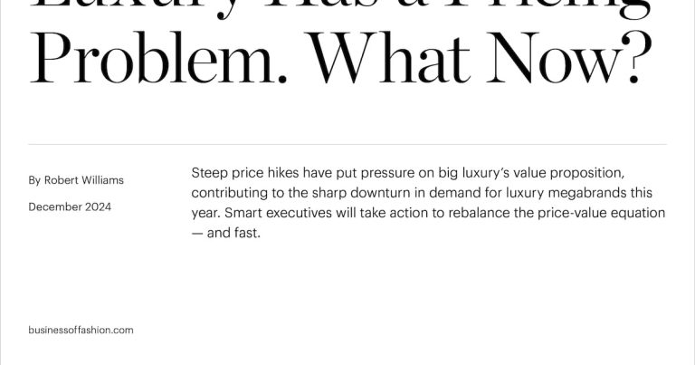 Executive Memo | Luxury Has a Pricing Problem. What Now?