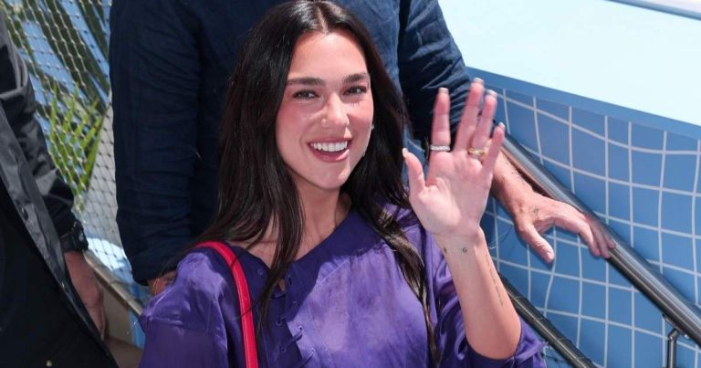 Dua Lipa Takes on Cannes in Completely See-Through Ferragamo Top & Skirt