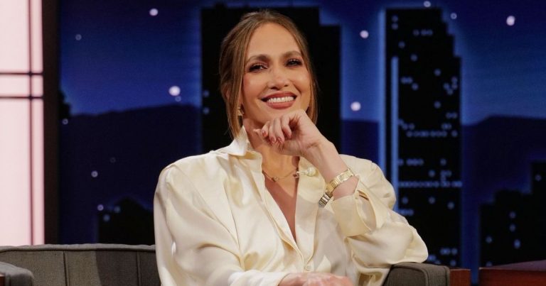 Jennifer Lopez Leaves Shirt Unbuttoned for Dangerously Plunging Look