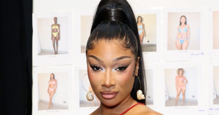 Megan Thee Stallion’s Cutout Micro Minidress Hangs by a Single Strap