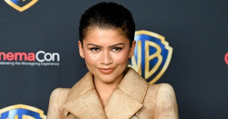Zendaya Strikes a Bold Pose in a Plunging Mini Dress for New Shoot