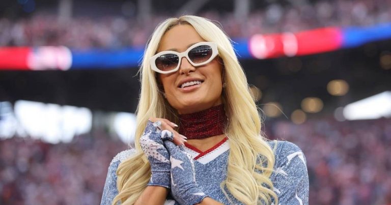 Paris Hilton’s Micro Miniskirt Rides up Her Thighs at FIFA World Cup