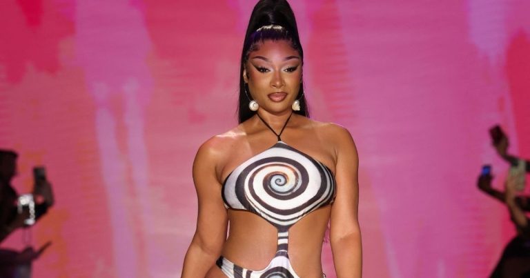 Megan Thee Stallion Takes on ‘Baywatch’ in Stringy Bikini From Her Own Brand