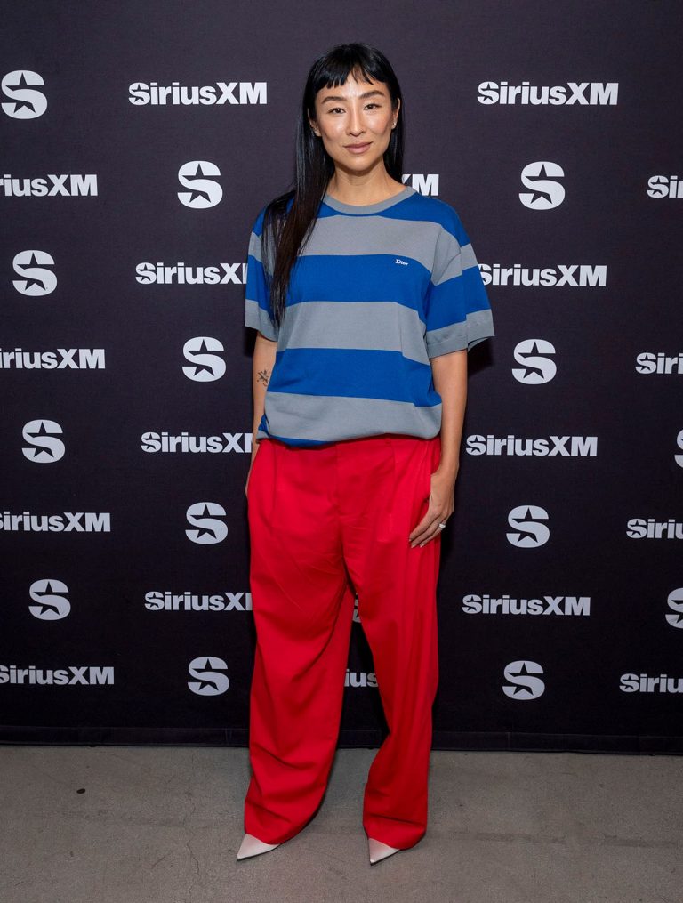 Greta Lee Continues Her Dior Menswear Run At SiriusXM