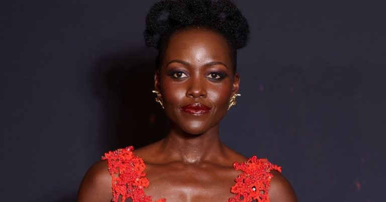 Lupita Nyong’o’s Fully See-Through Dress Has Holes That Graze Her Curves