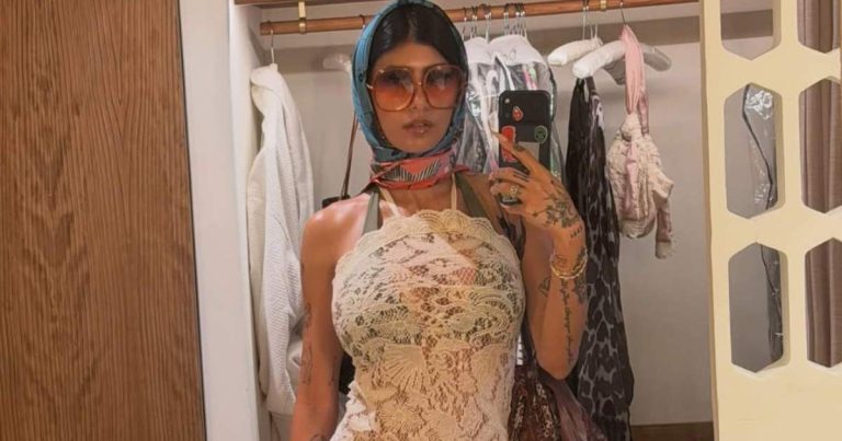 Mia Khalifa’s Drenched String Bikini Leaves Her Toned Body Fully Exposed on the Beach