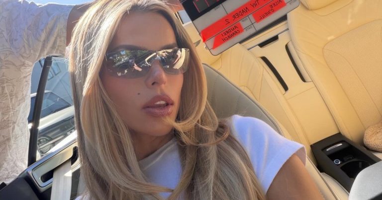 Brooks Nader’s Miniskirt Rides High Enough To Graze Her Curves