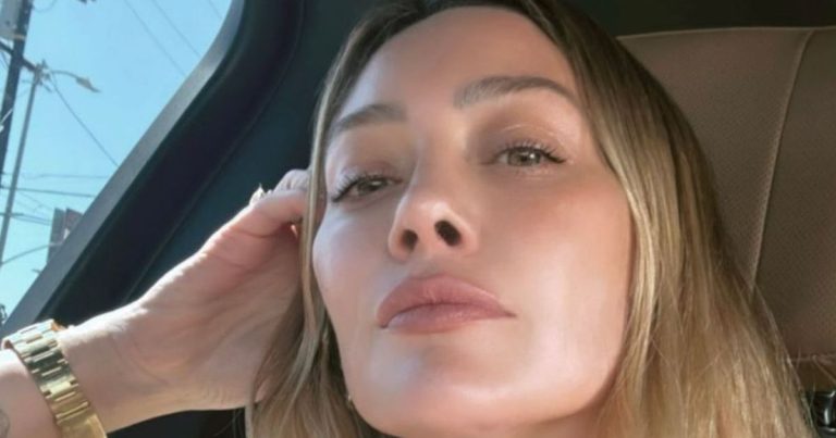 Hilary Duff’s High-Cut Swimsuit Puts Her Curves Front & Center