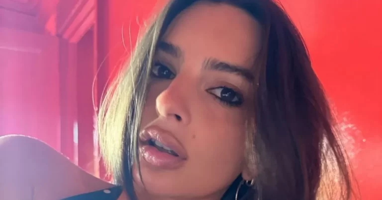 Emily Ratajkowski Nearly Spills Out of Dress That Flirts With Her Curves