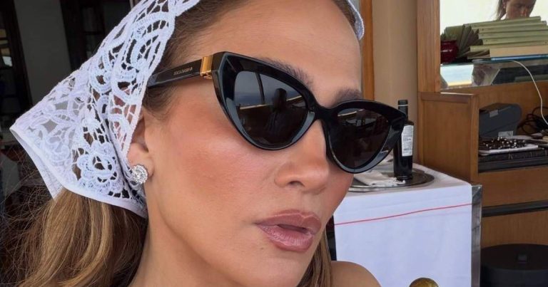 Jennifer Lopez’s Dolce & Gabbana Cutout Micro Minidress Dips Dangerously Low