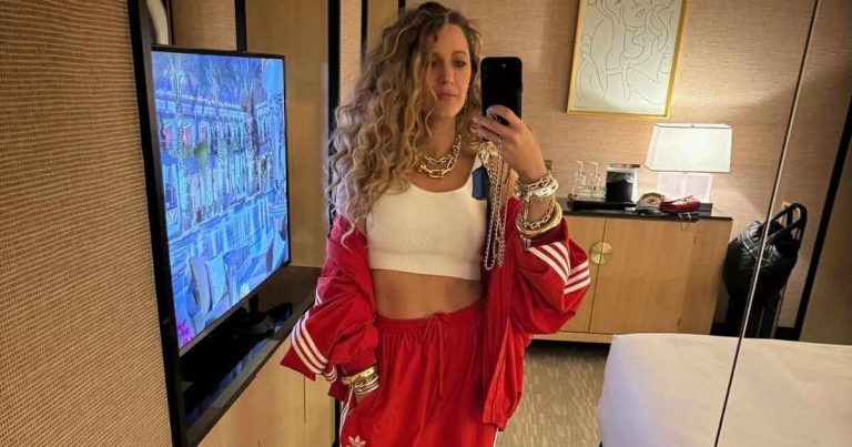 Blake Lively’s Plunging Unbuttoned Shirt Gets a Chic Fendi Upgrade