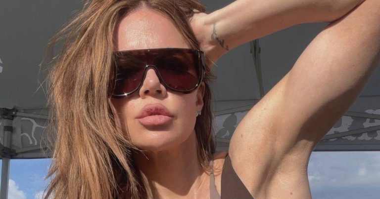 Khloe Kardashian Nearly Pops Out of Dangerously Plunging Corset Top