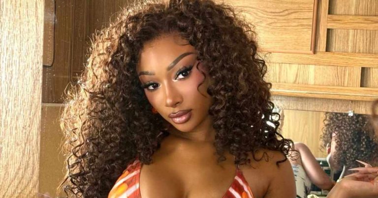 Megan Thee Stallion Gives Cheeky Peek of G-String Through Micro Shorts