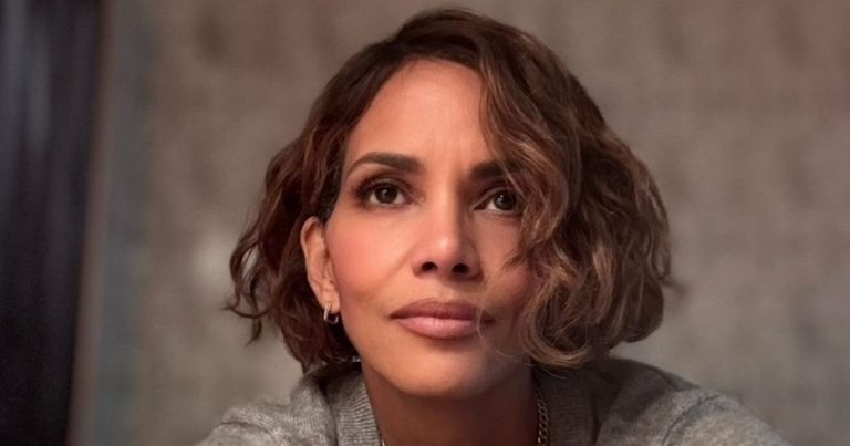 Halle Berry Bares It All in Plunging Completely See-Through Dress