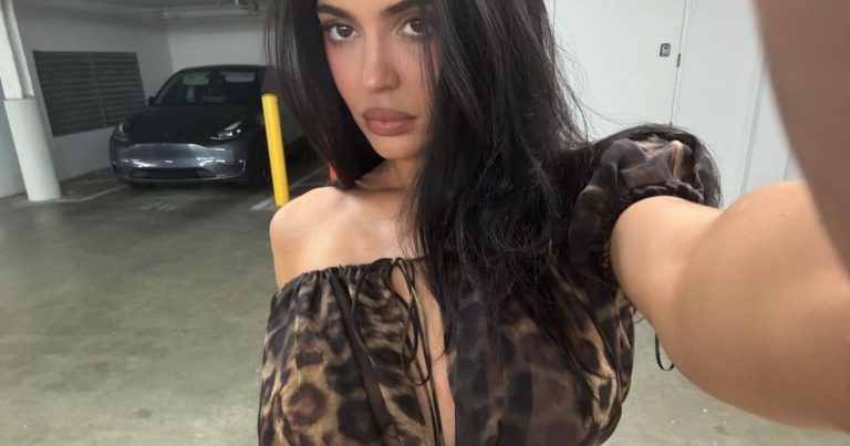 Kylie Jenner’s Tiny See-Through Khy Top Has a Massive Plunging Cutout