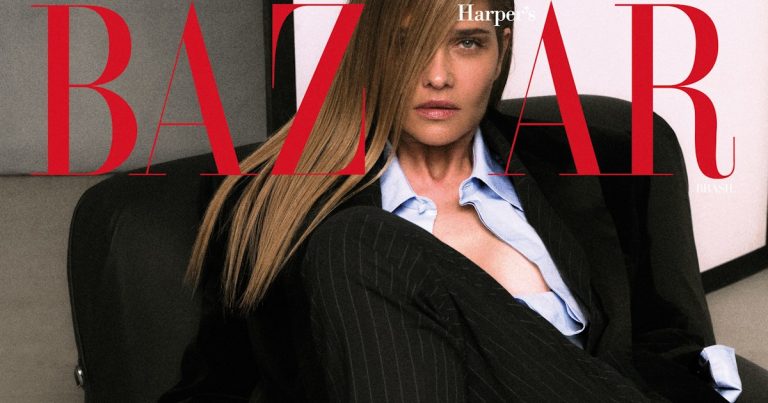 Ana Beatriz Barros Suits Up in Balmain on the Cover of Harper’s Bazaar Brazil