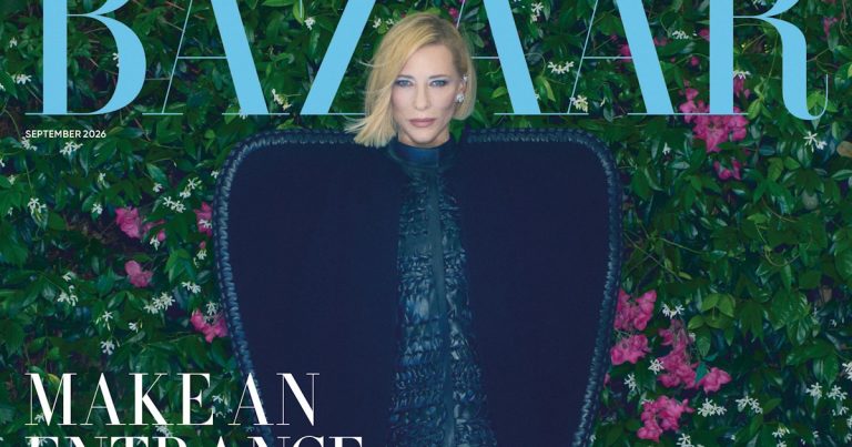 Cate Blanchett Serves Poolside Glamour on the September Issue of British Harper’s Bazaar