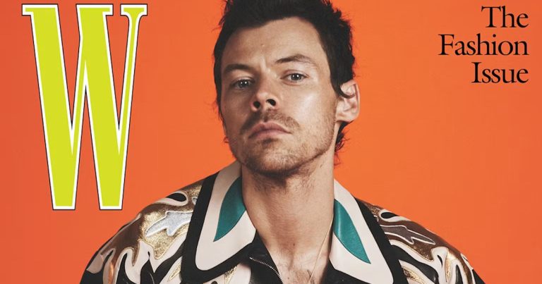 Harry Styles Fronts W Magazine’s Fashion Issue in Custom Miu Miu & Calvin Klein