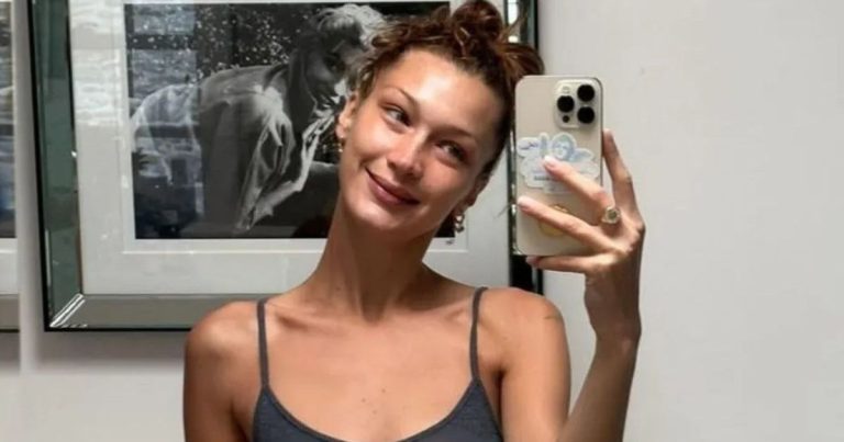 Bella Hadid Puts It All on Display in a Barely-There Bra & Thong