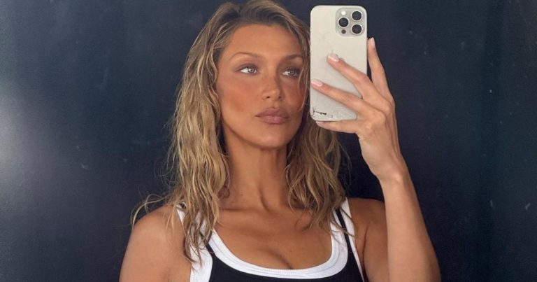 Bella Hadid’s Latex Dress Goes Completely See-Through up Top
