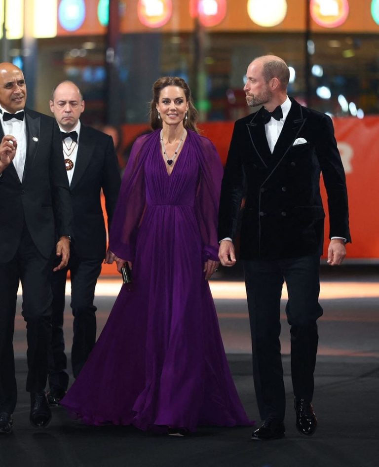 Catherine, Princess of Wales Is Resplendent in Amethyst Jenny Packham