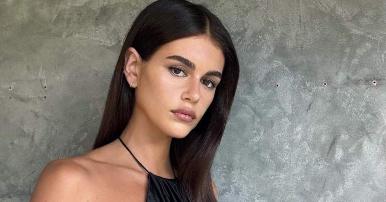 Kaia Gerber’s Plunging Khaite Bra Top Barely Contains Her Curves for NYFW