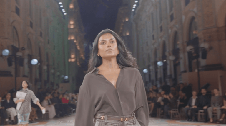 Simone Ashley Is a Total Office Siren on Vogue World 2026: Milano Runway