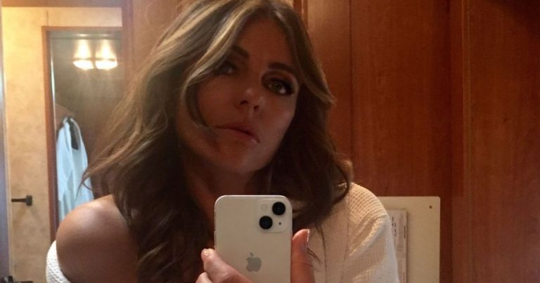 Elizabeth Hurley’s Body-Hugging Yara Shoemaker Dress Shows off Her Curves