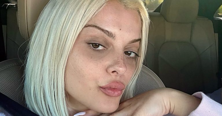Bebe Rexha’s Open Shirt Reveals a Bra With an Extra-Daring Plunge