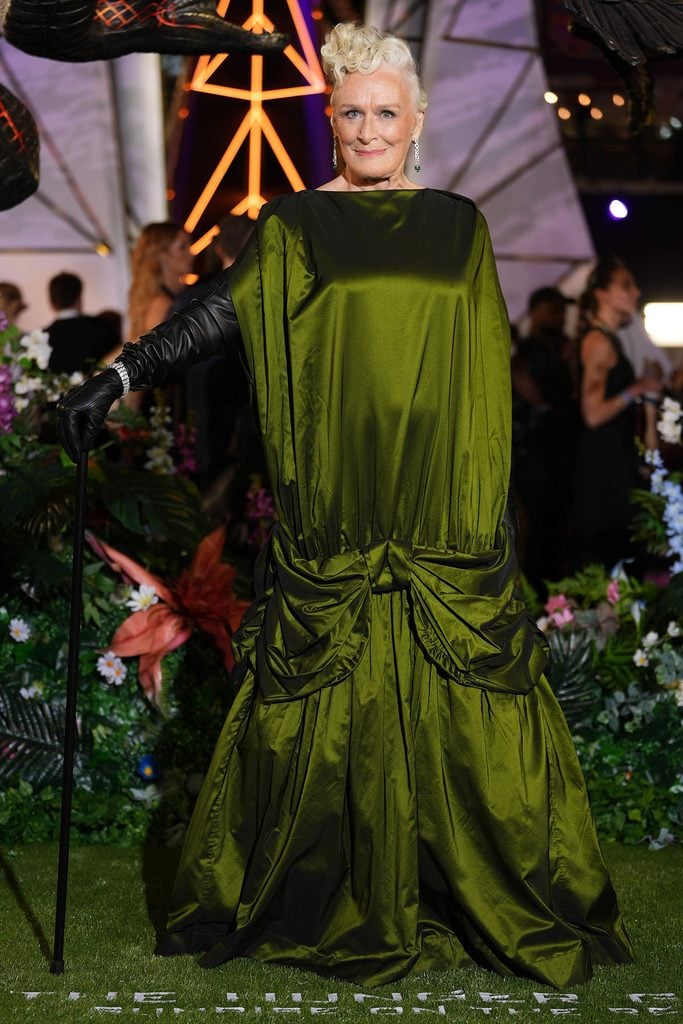 Glenn Close Takes a Darker Direction in Simone Rocha at ‘The Hunger Games’ Premiere