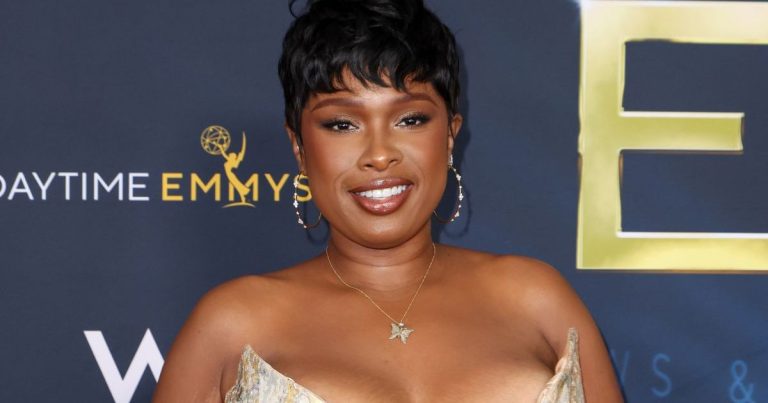 Jennifer Hudson Goes for Gold in Plunging Christian Siriano Corset Dress